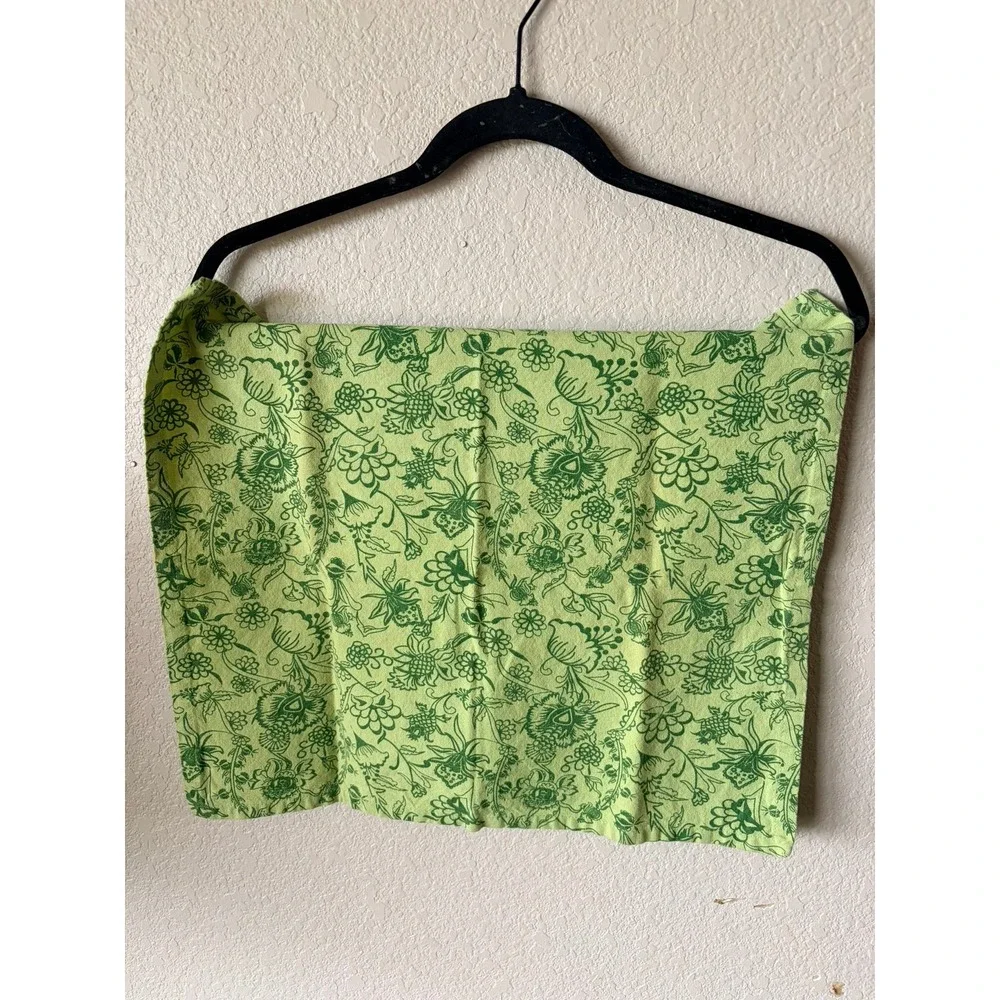 Noble Excellence Green Floral Cotton Cloth Napkins Set of 4 Botanical Print‎